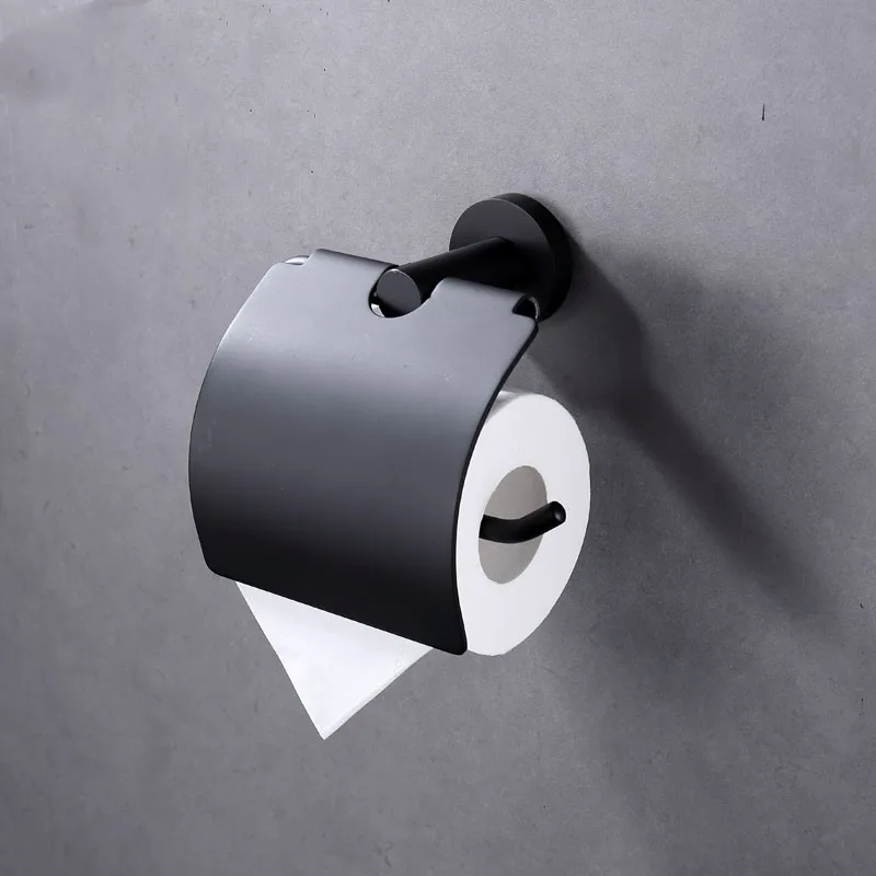 Matt Black Toilet Paper Roll Holder Toilet Tissue Holder ...