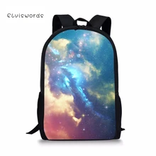 ELVISWORDS Galaxy Printed School Backpacks for Student Children Girls Laptop Rucksacks Travel Bags Women Mochila new hot sale men women canvas backpacks rucksacks men women student school bags for girl boy casual travel bags mochila blue