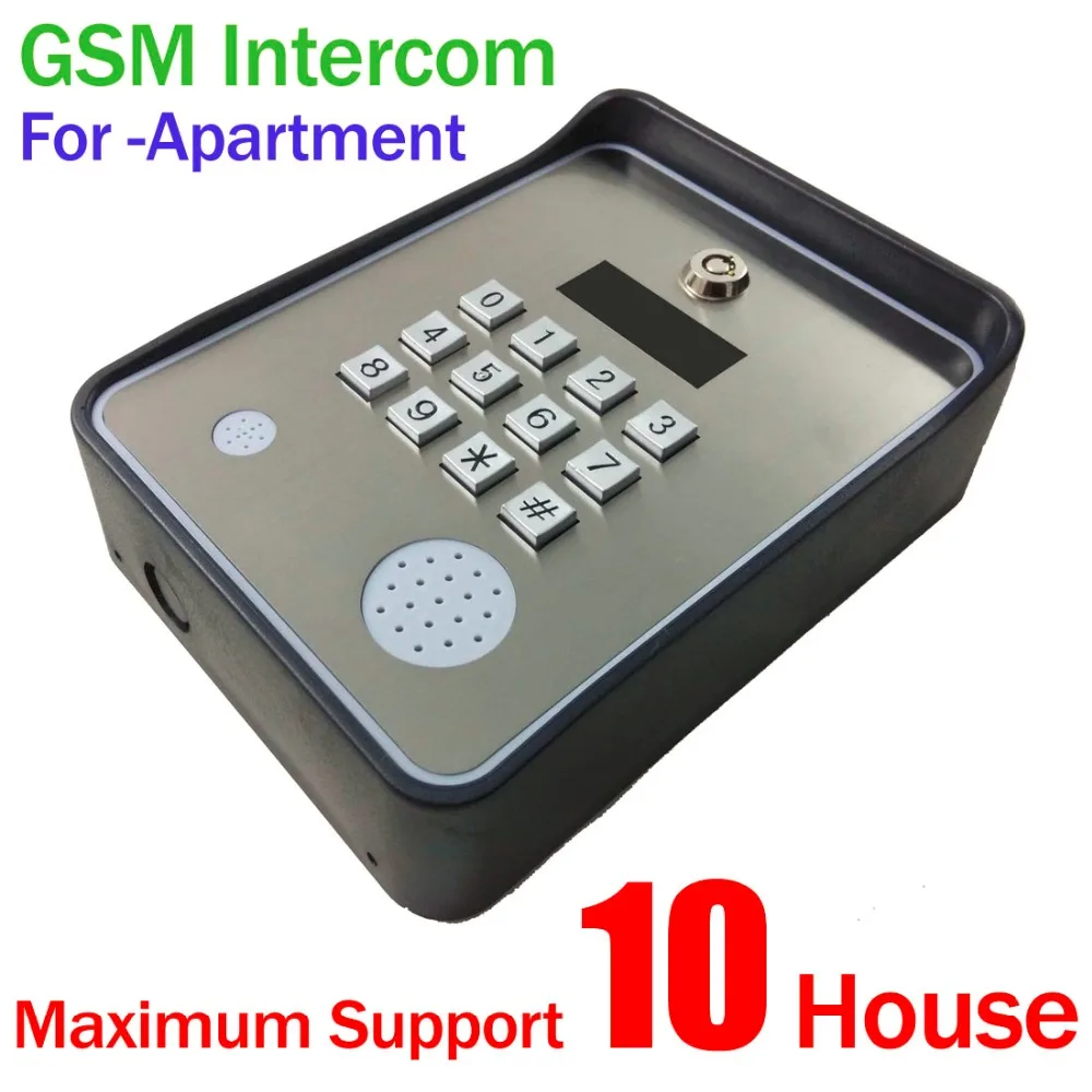GSM-APARTMENT KEYPAD Handfree apartment door or gate access controller with Wireless gsm audio intercom system GSM-APARTMENT KEYPAD Handfree apartment door or gate access controller with Wireless gsm audio intercom system
