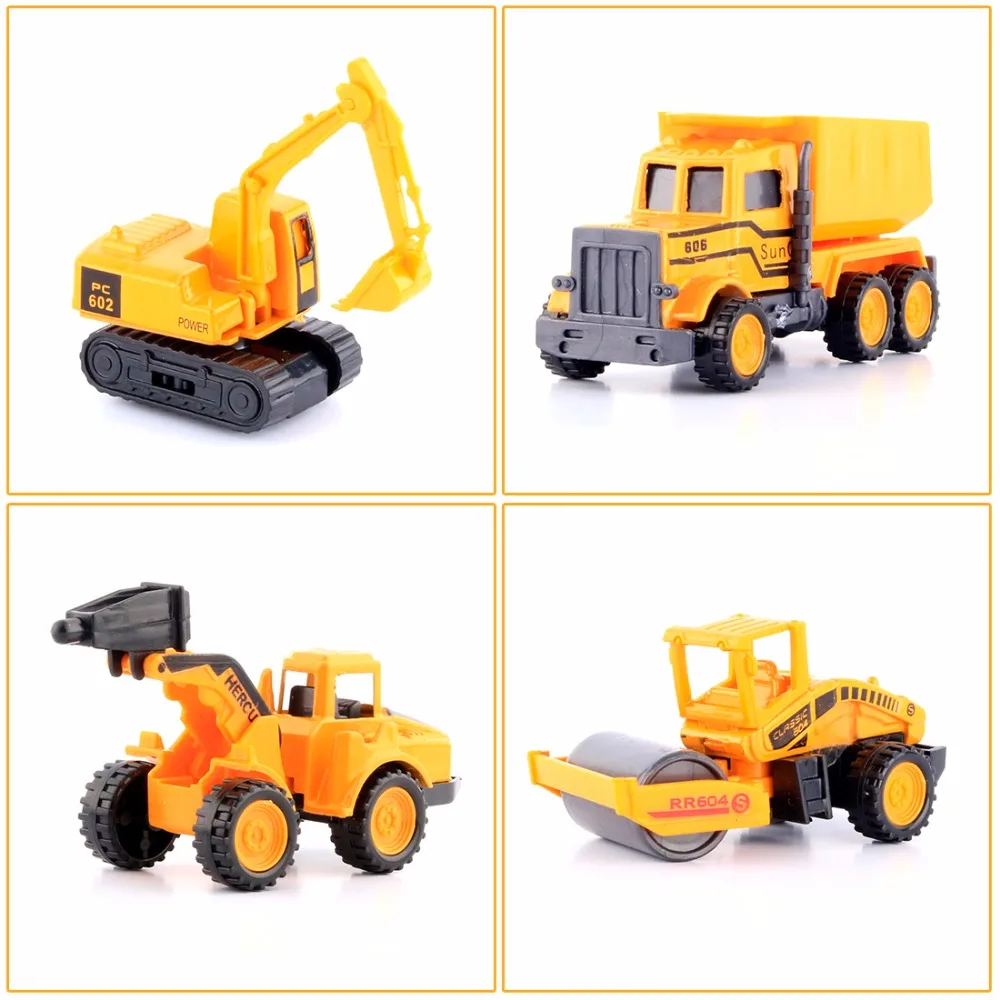 Feichao 4 шт. мини автомобиль Обучающие игрушки 1:64 вилочный погрузчик строительная