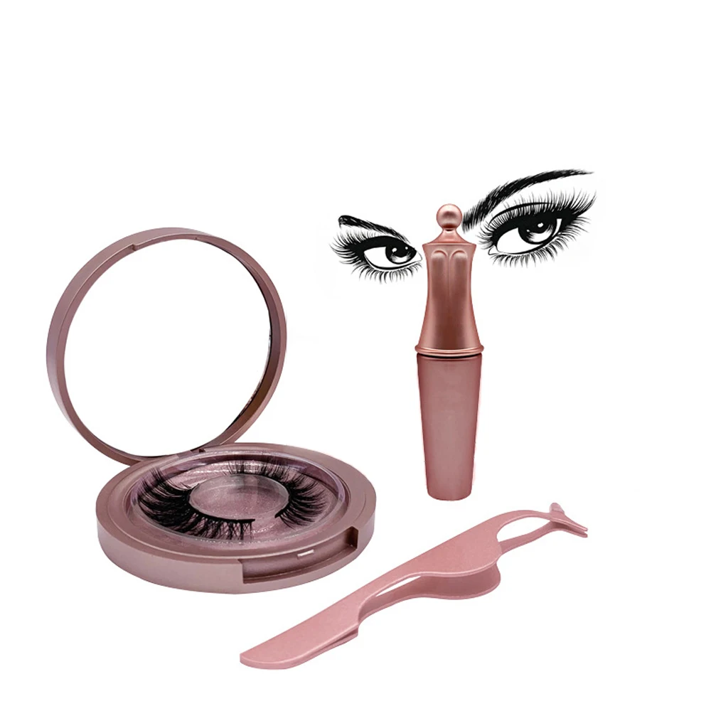 

2019 Hot Magnetic Liquid Eyeliner Magnetic False Eyelashes Tweezer Set Waterproof Long Lasting Eyeliner False Eyelashes for fema