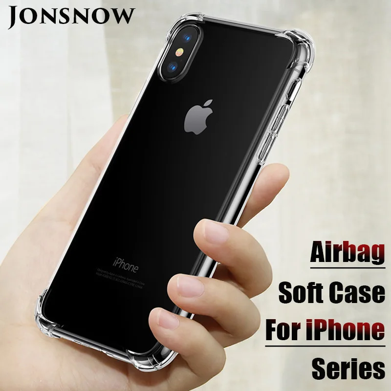 KIPX1046_1_Luxury Shockproof Transparent Cases for iPhone XS XR XS Max Soft Silicone Phone Case for iPhone 5S SE 6S 7 8 Plus Back Cover