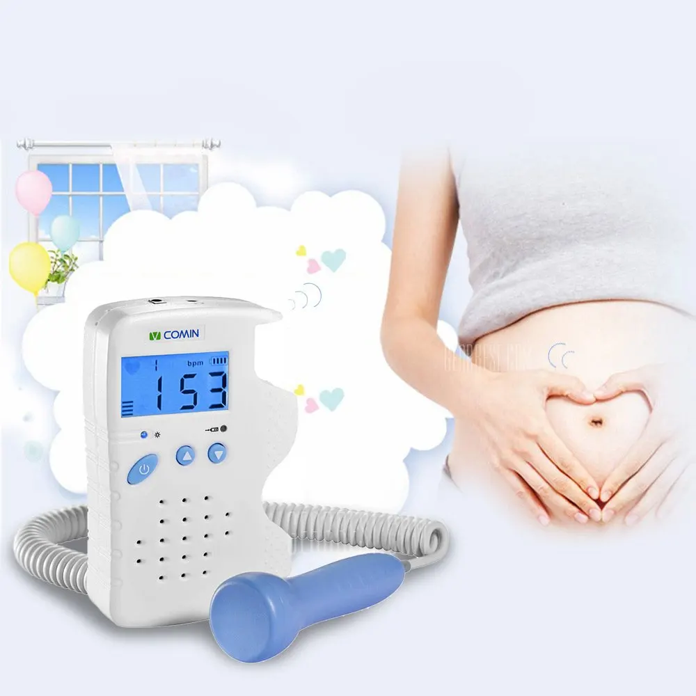 ФОТО 2017 ultrasound portable doppler fetal VCOMIN 200D Detection Device Home Use Fetus 1.8 inch LCD Screen Baby Heart Rate Monitor