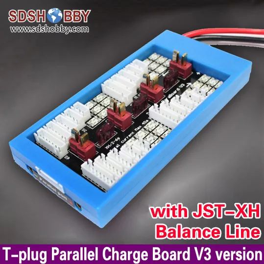 

T-plug Parallel Charge Board/ Li-battery Charging Board - V3 version with JST-XH Balance Line