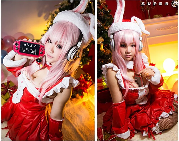 Горячий новый SuperSonico косплей аксессуары парик оригинальные наушники высокое
