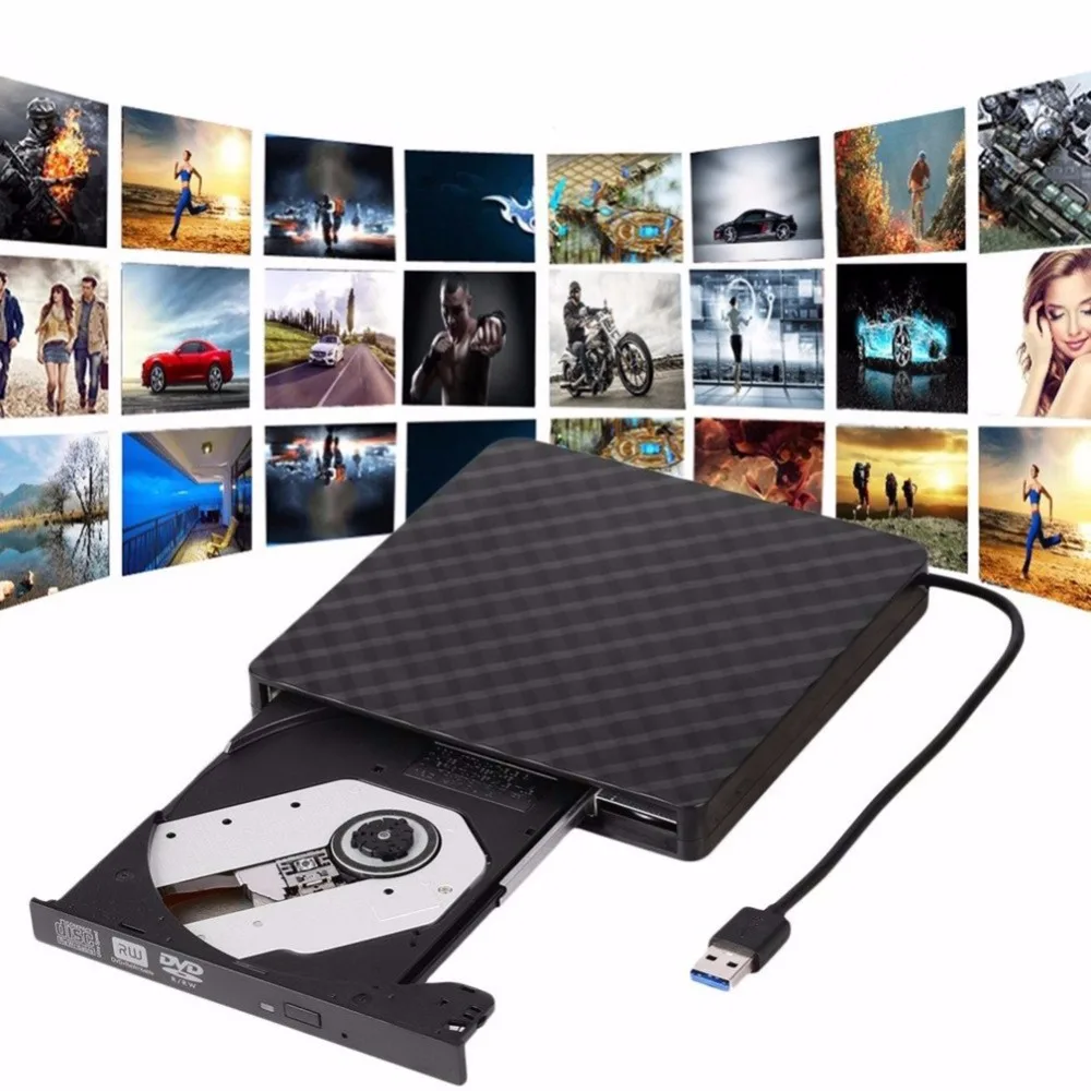  USB 3.0 External DVD Burner Writer Recorder for Loptop Computer PC DVD RW Optical Drive CD/DVD ROM 