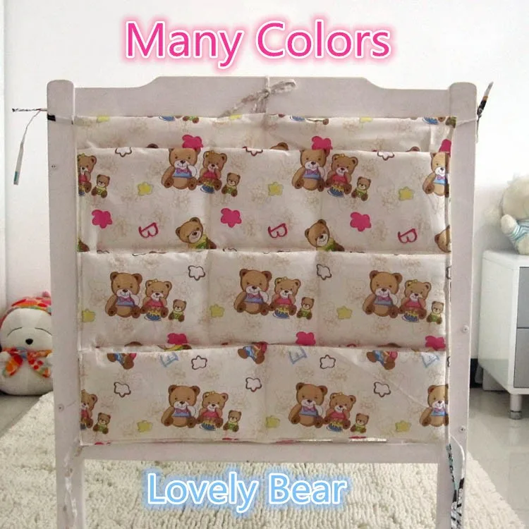 Conjunto de Cama do Bebê Berço para Bebês dos Desenhos Animados Armazenamento Pendurado Bolsas Elefante Bolsa 62*52cm 14 sacos elefante saco armazenamento