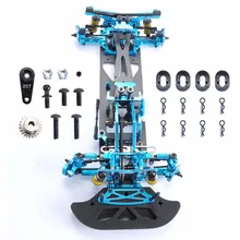 Free Shipping 1/10 Scale RC 4WD Drift Racing Car Frame Kit Blue Color Alloy & Carbon Fiber 078055B G4 RC Car Accessories Free Shipping 1/10 Scale RC 4WD Drift Racing Car Frame Kit Blue Color Alloy & Carbon Fiber 078055B G4 RC Car Accessories