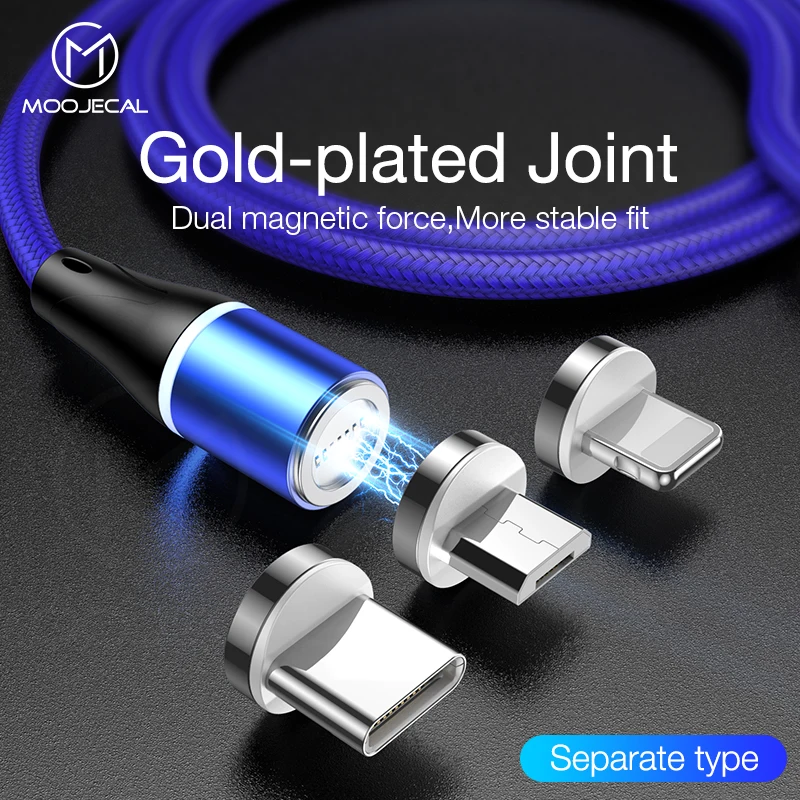 

MOOJECAL Micro usb cable Magnetic cable Type C Magnet Charger For iPhone XS X XR 8 7 For Samsung S8 Android Phone Fast Charging