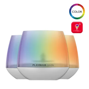 

MIPOW 3 Pack Smart Bulb RGB Aromatherapy Candles Light Color Flameless Multi-Colors APP Remote Control