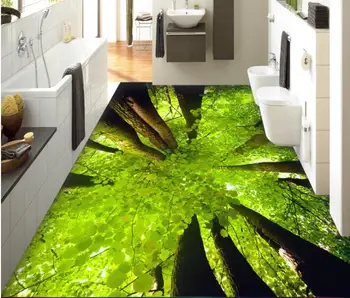 

3 d flooring custom waterproof 3 d pvc flooring 3 d tree forest leaves 3d bathroom flooring photo wallpaper for walls 3d