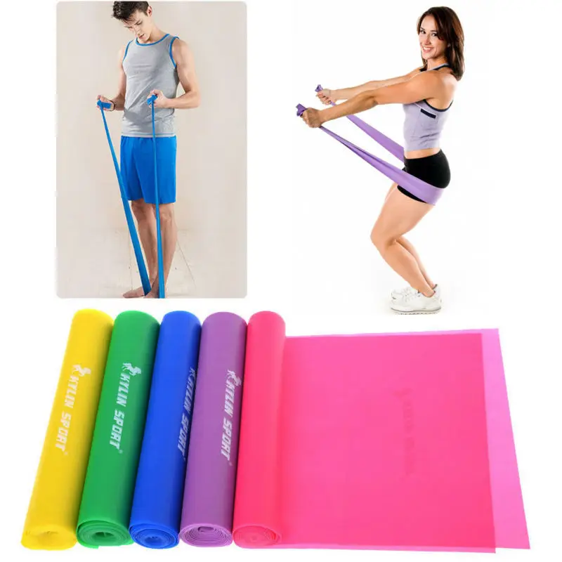 

1.5m Yoga Pilates Stretch Resistance Exercise Fitness Band Training Purple Workout Exercise for wholesale and rising shipping