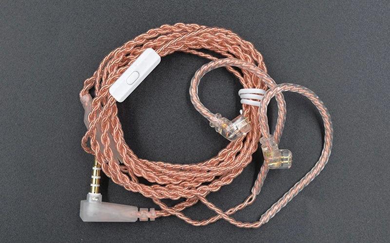 Плотным верхним ворсом KZ ZSN/ZST/ES4/ZSR/ES3/ZS10/AS10/BA10 специальный кабель 0,75 мм 2-контактный Модернизированный кабель заменить провода 2 Pin Ues наушники KZ