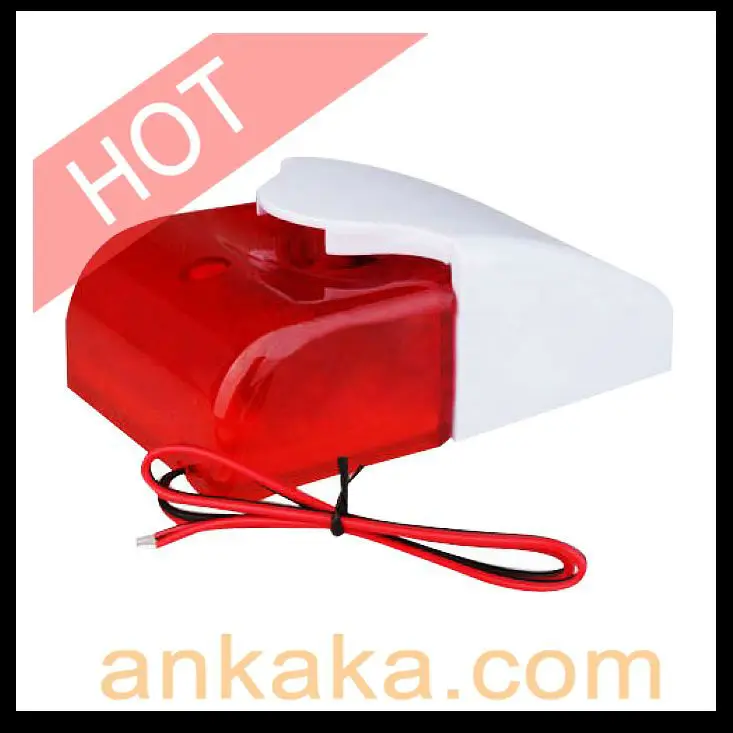 Mini Wired Quiescent Current Siren for Burglar Security Alarm With Red