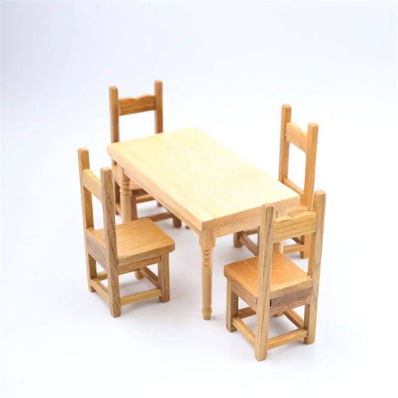 Doub K 1:12 dollhouse furniture toy miniature pretend play classic toys wooden chair table sets for girls children kids dolls Doub K 1:12 dollhouse furniture toy miniature pretend play classic toys wooden chair table sets for girls children kids dolls