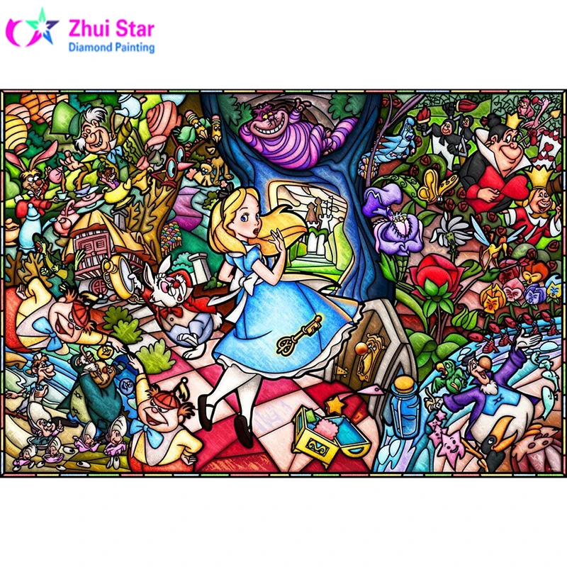 

NEW 5D DIY Diamond Painting Cartoon Fairy Tales World Image Scroll Sets For Embroidery Stitch Full Drill Rhinestone Stitch Cross