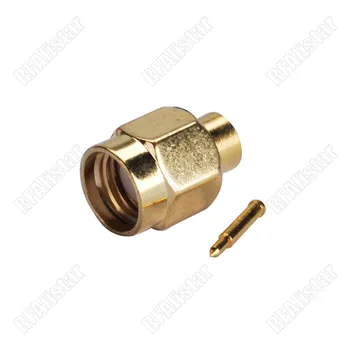 

50pcs SMA Male Plug Solder Straight Connector For Semi Rigid .141" RG402 Coaxial Cable