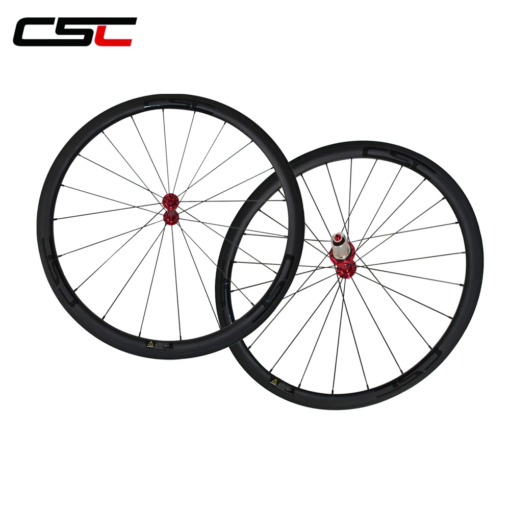 

CSC Only 1280g Super light Powerway R13 Ceramic Bearing hub deep 38mm width 23mm tubular carbon road bike wheelet pillar 1420