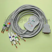 GE Marquette EKG кабель ЭКГ с leadwires, 10 проводов, совместимый MicroSmart, MAC 500/1100 MAC 1200/1200 ST