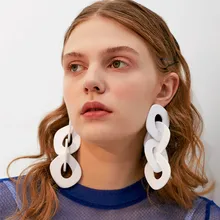 FishSheep массивные Za акриловые длинные висячие серьги модные полимерные ацетатные геометрические серьги-подвески большого размера для женщин ювелирные изделия подарок