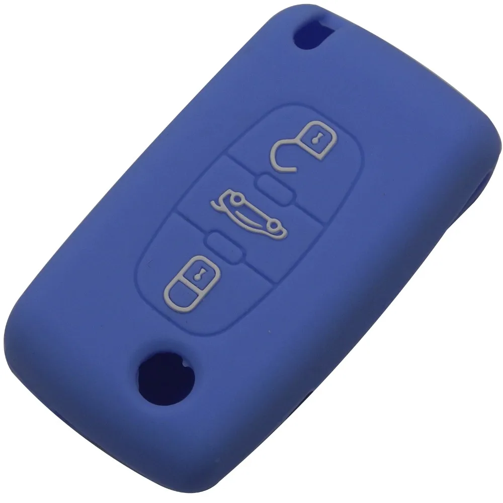 Силиконовый чехол для ключей от машины peugeot 307 308 407 Citroen C3 C4 C6 Xsara Picasso Berlingo 3 кнопки