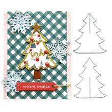 Julyarts Merry Christmas дерево силуэт металлические режущие штампы для DIY альбом для скрапбукинга PaperCard ремесло тиснение штампы