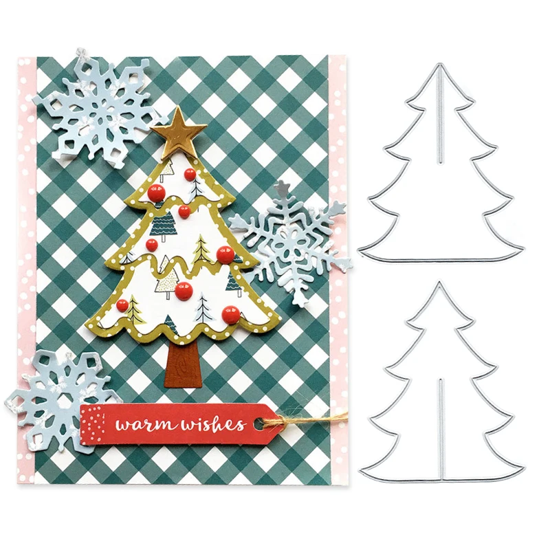 

Julyarts Merry Christmas Tree Frame Metal Cutting Dies for DIY Scrapbook Photo Album PaperCard Craft Embossing Dies