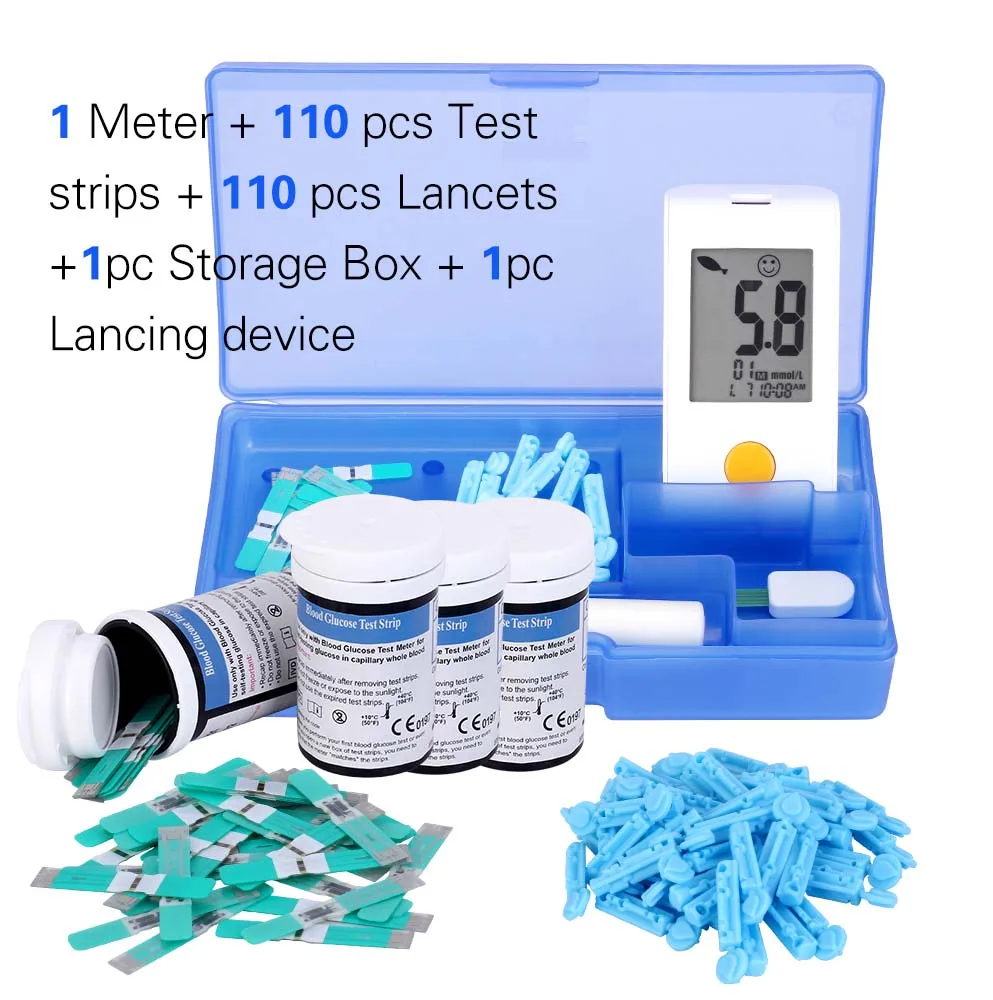 Руководство по английскому стандарту mmol/L измеритель уровня сахара в крови с тестовыми полосками и ланцетами GLM-73 диабета безопасный точный умный измеритель уровня глюкозы в крови