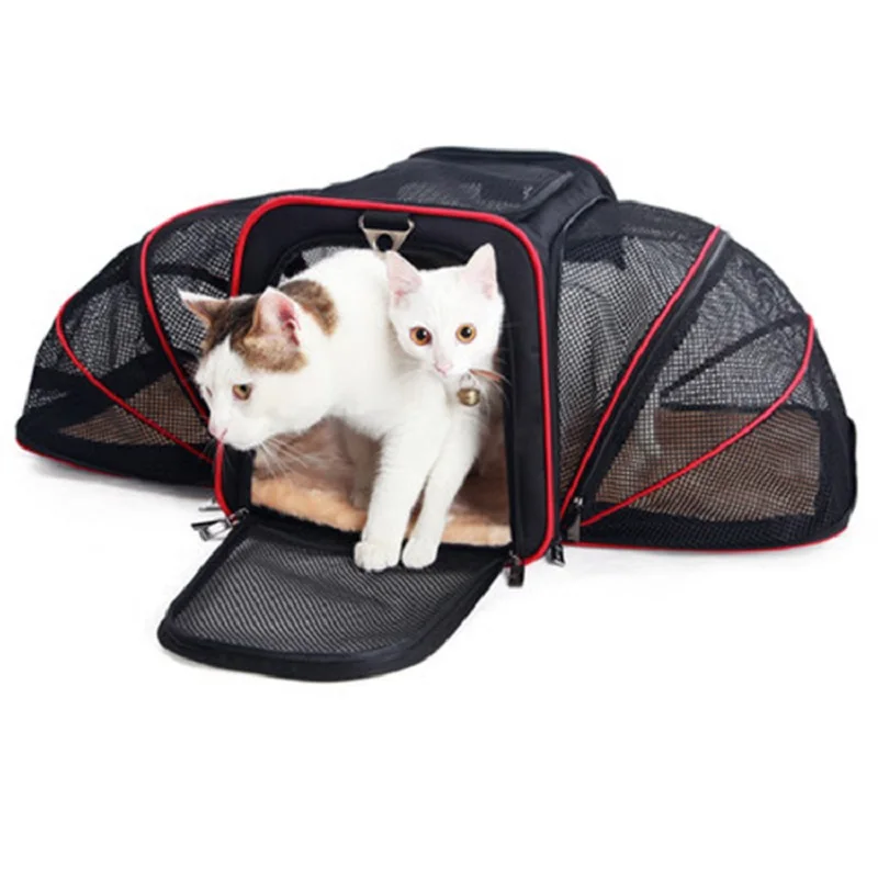 Expandable Cat Carrier Pet Carrier For Puppy Cats Soft Sided Crate Airline Approved Kennel Car Travel Bag Multifunction WLYANG Expandable Cat Carrier Pet Carrier For Puppy Cats Soft Sided Crate Airline Approved Kennel Car Travel Bag Multifunction WLYANG