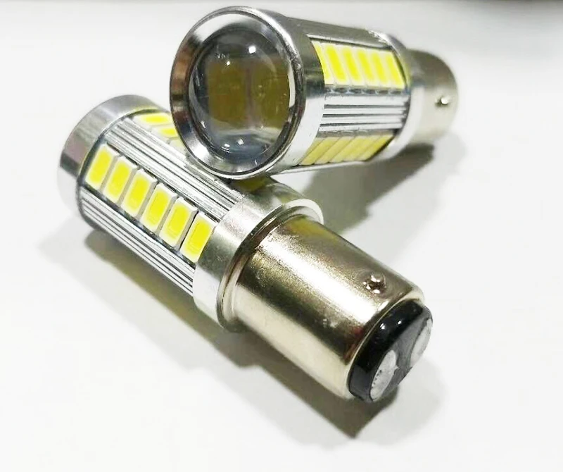 2x S25 P215W 1157 BAY15D BAZ15D 5630 33 SMD 5730 LED Car Brake Lights Tail Lamps Auto Led Bulb Light Red Yellow White DC12V (10)