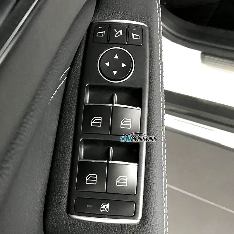 For Mercedes Benz A B CLA GLA Class W176 W246 C117 X156 Door Lift Button Stickers ABS Chrome Trim Cover Accessories Car Styling For Mercedes Benz A B CLA GLA Class W176 W246 C117 X156 Door Lift Button Stickers ABS Chrome Trim Cover Accessories Car Styling