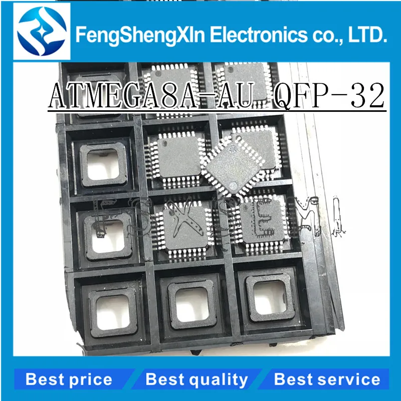 

5pcs/lot ATMEGA8 ATMEGA8A-AU TQFP32 8-bit with 8K Bytes In-System Programmable Flash