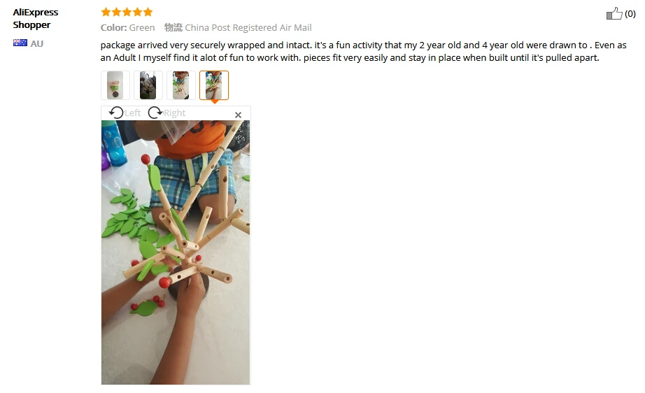 2 цвета DIY Деревянные Монтессори в сборке головоломка игрушка зеленые листья строительство разделка собранное дерево дети развивающие день рождения