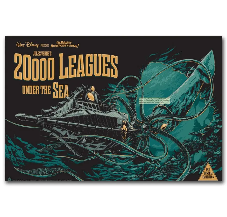 

MQ2441 Under the Sea 20000 Leagues Most Amazing Movie Hot New Art Poster Top Silk Light Canvas Home Decor Wall Picture Printings