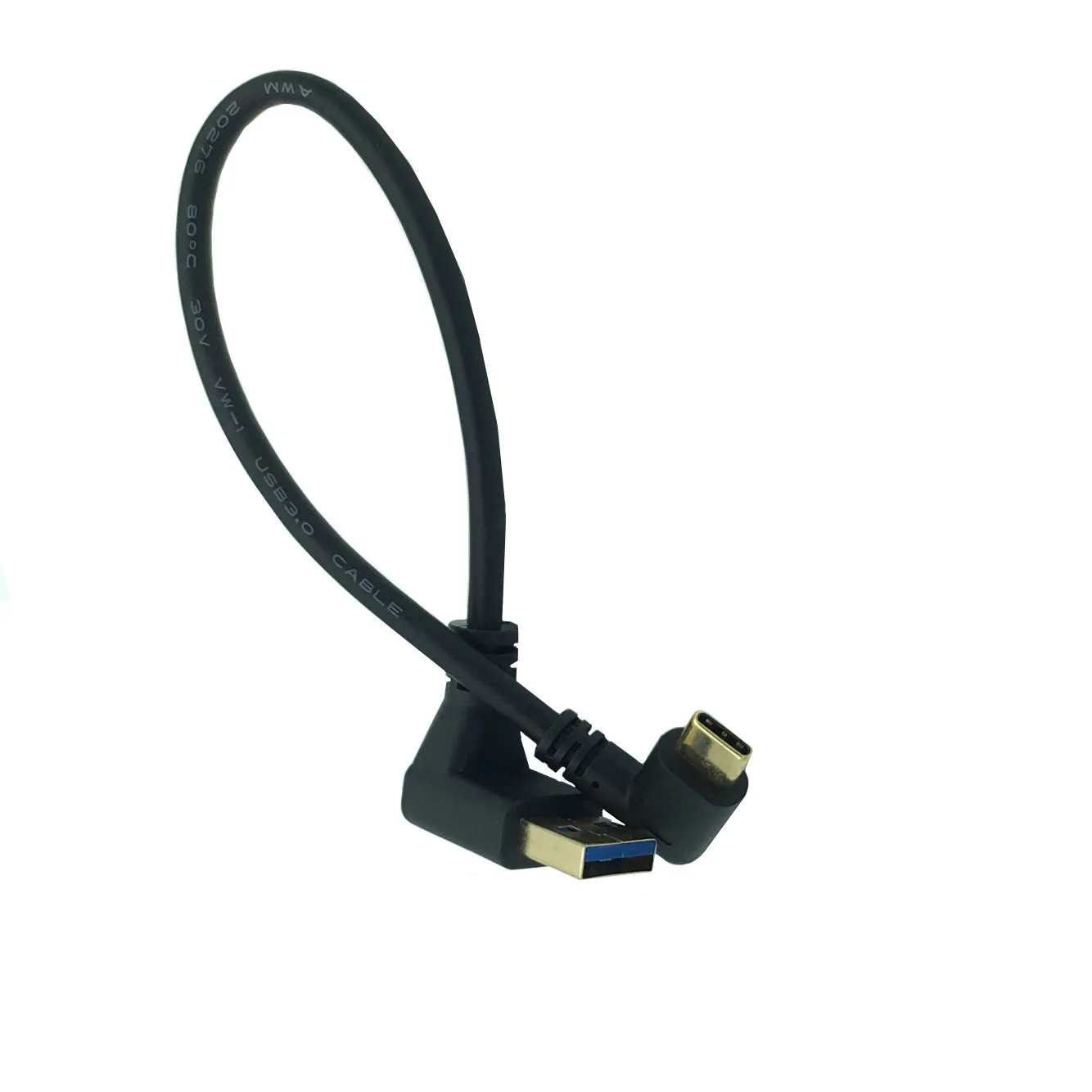 Позолоченные USB3.0 AM изгиб/Тип С Боковой изгиб компьютер Тетрадь телефон кабель