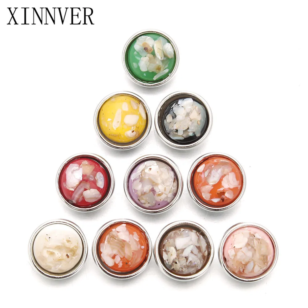 

10pcs/lot Mixed Snap Jewelry 12MM Snap Buttons Metal Resin Snap Fit Snap Earrings Bracelet Jewelry