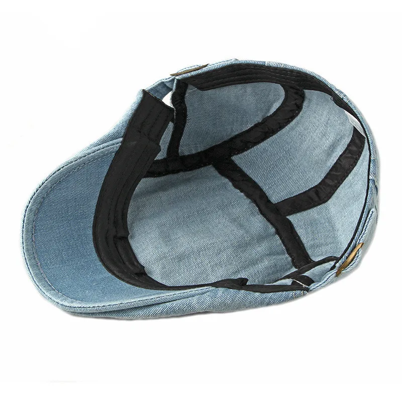 Caps Spring Summer cotton Solid Color Newsboy Men Washed Flat Peaked Women Painter Beret