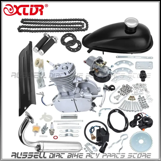 hot sale 80cc 2 stroke motor engine kit gas for motorized bicycle bike black new