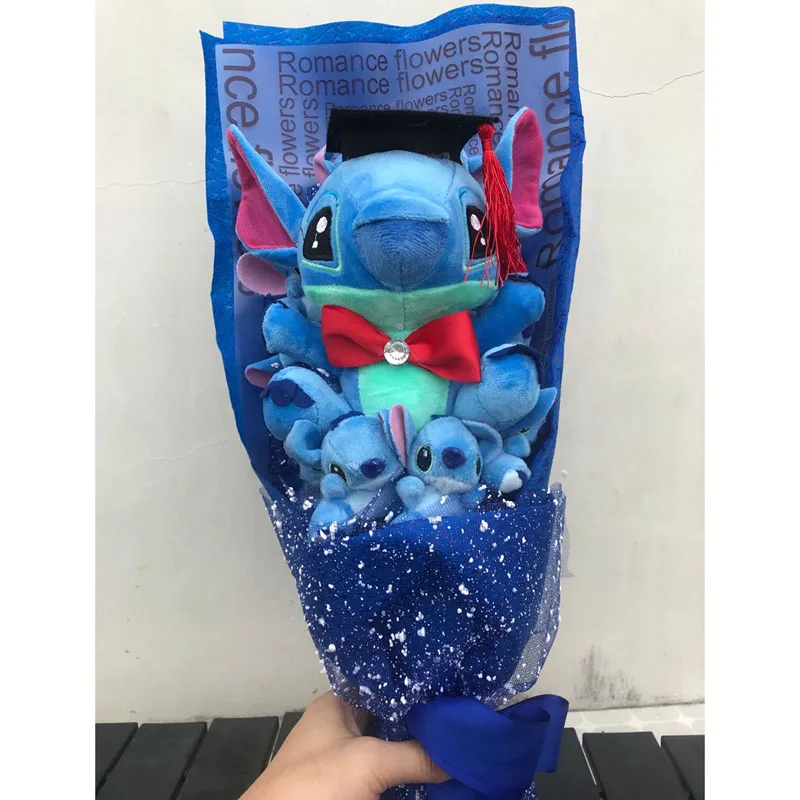 Artificial flowers bouquet stich stuffed Stitch bouquet of plush toy
