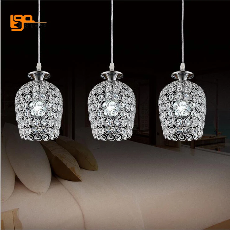 

brief style modern crystal pendant lamp lustre dinning room lighting fixture bar light by EMS