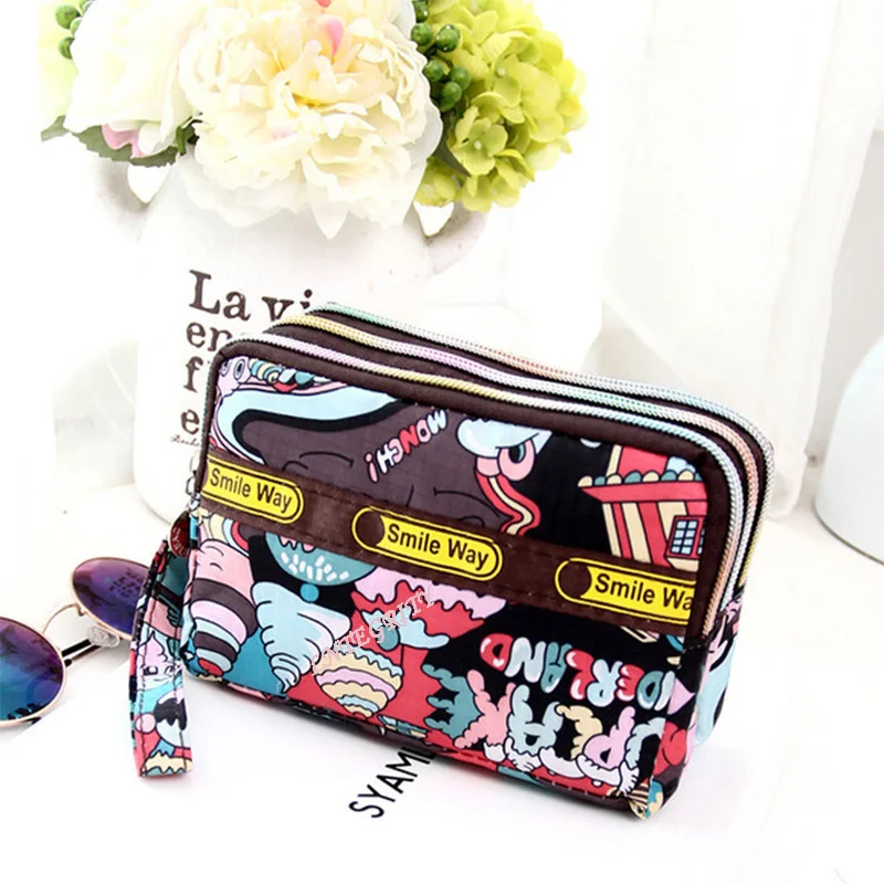 

Fashion Women Wallets High Quality Wallet Simple Print Handbag Interior Multi-layer Design Wallets Cute Mini Canvas Purse2019