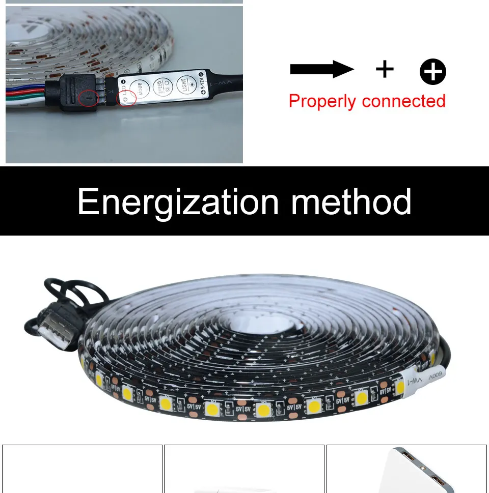 Светодиодная лента черный PCB 5V USB зарядное устройство 5050 RGB Светодиодная лента светильник ТВ ПОДСВЕТКА лента лампа RGB пульт дистанционного управления 1 м 2 м 3 м 4 м 5 м