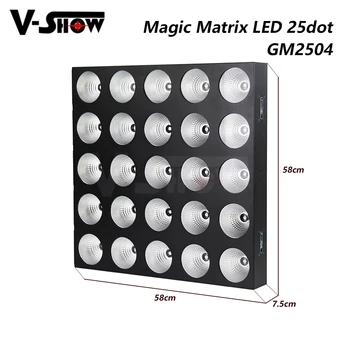 

free shipping 1pc 25 dot RGBW led beam matrix individual contorl dmx stage light for dj disco and bar