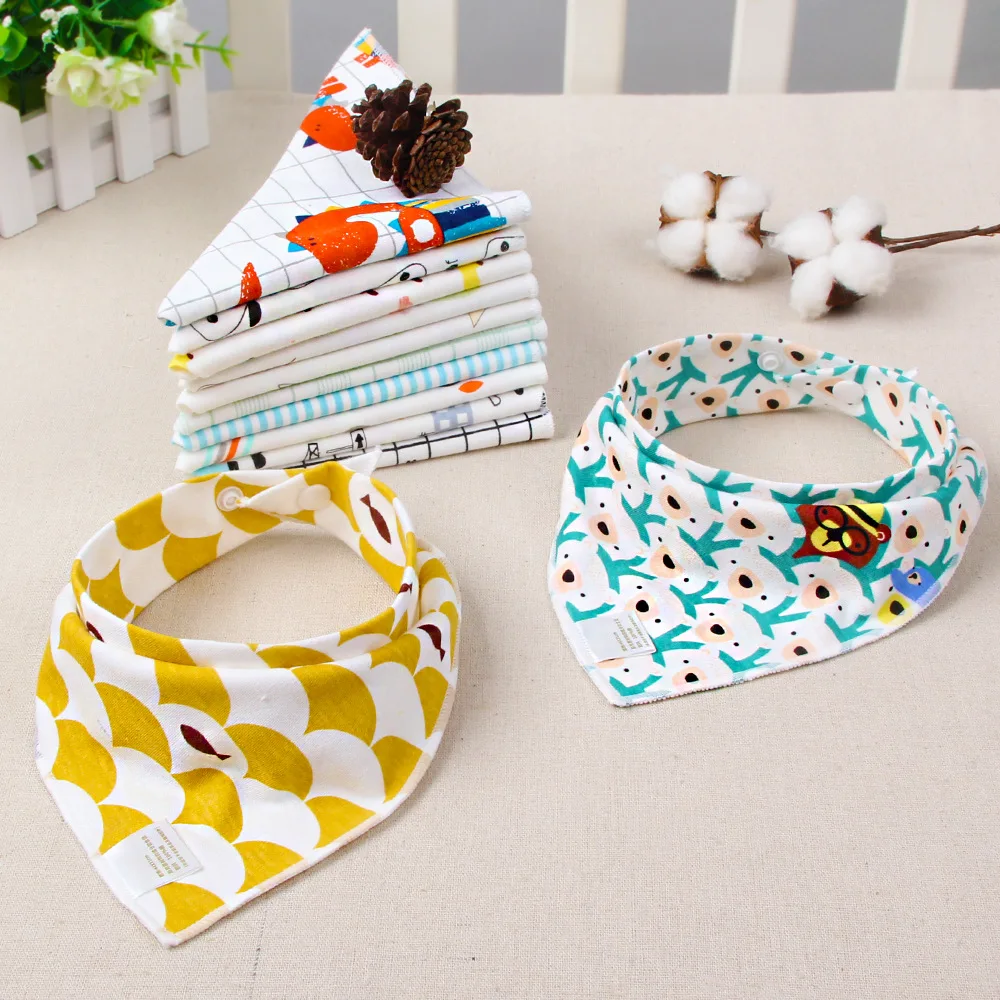 

Baby Bandana Bibs Babador Feeding Baby Cotton Bib Soft Burp Cloths Toddler Smock Napkin Baby Saliva Towel Accessories Baby Stuff