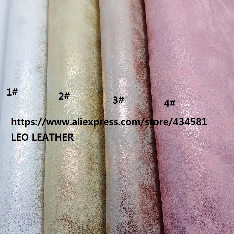

3PCS 21X29CM Synthetic Leather Metallic Gold and Silver PU leather Fabric for DIY accessories sofa handbags and shoes H18