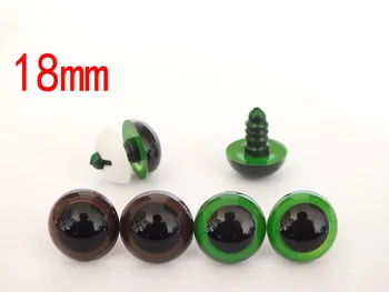 

free shipping!!!20pairs /lot brown and green color Plastic Safety Eyes with white washer