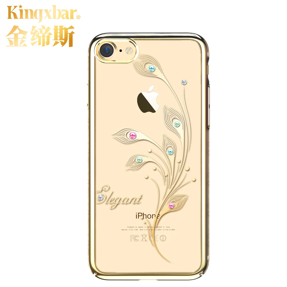 imágenes para Kingxbar Para iPhone 7 Plus 7 Caso de Electrochapado de Lujo Flor Dura de la PC 360 Protección Completa Cubierta Con Cristales de Swarovski imágenes para Kingxbar Para iPhone 7 Plus 7 Caso de Electrochapado de Lujo Flor Dura de la PC 360 Protección Completa Cubierta Con Cristales de Swarovski
