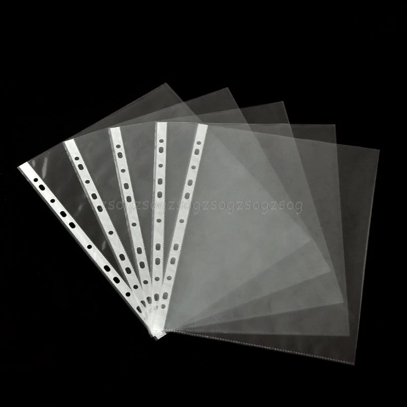 

100pcs 2C A4 Transparent General Purpose Embossed Document Envelope Bags Business Supplies F18 19 dropship