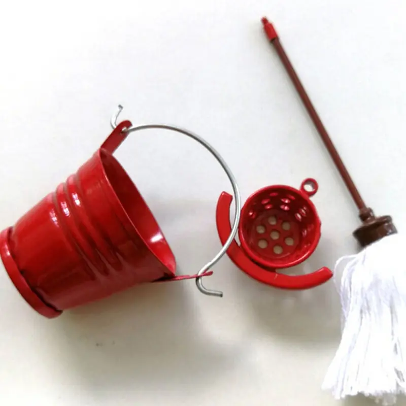 3pcs/set Kitchen Garden Mop Bucket 1:12 Dollhouse Miniature Classic Pretend Play Furniture Cute Toys Creative Gifts Presents 3pcs/set Kitchen Garden Mop Bucket 1:12 Dollhouse Miniature Classic Pretend Play Furniture Cute Toys Creative Gifts Presents