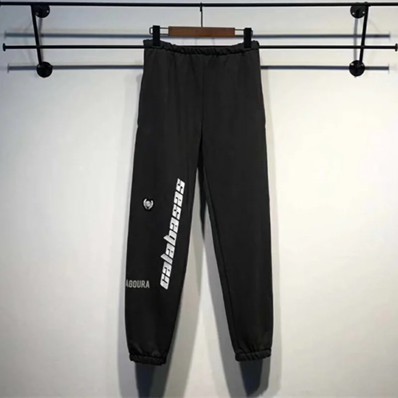 

Season 5 Calabasas Embroidery Sweatpants Men 1:1 High Quality Kanye West Drawstring cement gray Joggers Season 5 Sweatpants